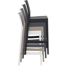 Krzesło barowe plastikowe MAYA BAR 75 czarne Siesta do kuchni, restauracji i baru.