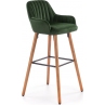 Krzesło barowe tapicerowane H-93 75 ciemno zielone Halmar do kuchni, restauracji i baru.