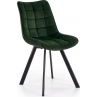 Krzesło tapicerowane pikowane K332 ciemno zielone Halmar do kuchni, jadalni i salonu.