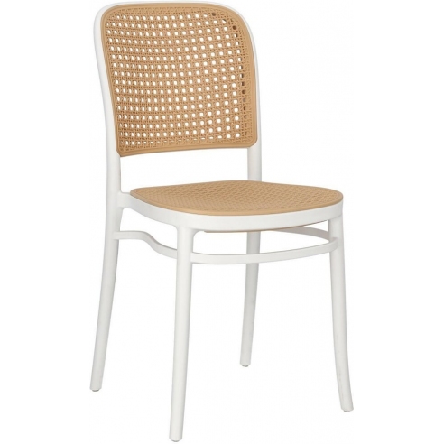 Krzesło z tworzywa boho Antonio białe...