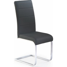 Krzesło nowoczesne z ekoskóry na płozie K85 czarne Halmar do jadalni, kuchni i salonu.