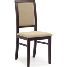 Klasyczne Krzesło drewniane tapicerowane SYLWEK1 ciemny orzech Halmar do kuchni, salonu i jadalni.
