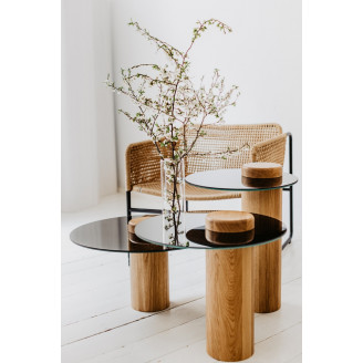 Stolik szklany okrągły Tyk Nordifra | Luksusowy design
