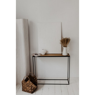 Konsola industrialna Stam 91 dąb naturalny Nordifra do przedpokoju.