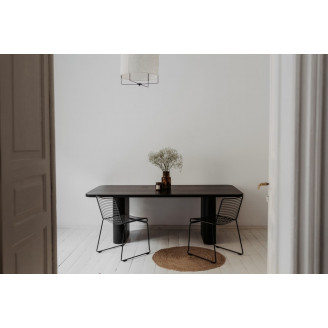 Stół prostokątny Pelare 200x100 czarny dąb | Nordifra