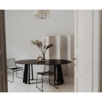 Stół owalny Tavle 200x100 czarny dąb | Nordifra