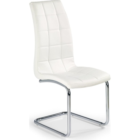 Krzesło pikowane z ekoskóry K147 białe Halmar do salonu, kuchni i jadalni.