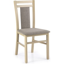 Klasyczne Krzesło drewniane tapicerowane HUBERT8 dąb sonoma Halmar do kuchni, salonu i jadalni.