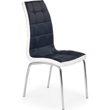 Krzesło pikowane z ekoskóry K186 czarno-białe Halmar do salonu, kuchni i jadalni.