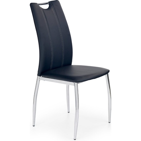 Krzesło nowoczesne z ekoskóry K187 czarne Halmar do jadalni, kuchni i salonu.