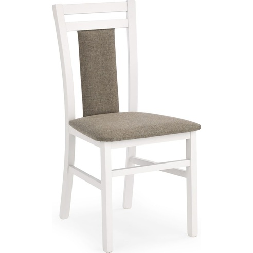 Klasyczne Krzesło drewniane tapicerowane HUBERT8 białe/Inari 23 Halmar do kuchni, salonu i jadalni.