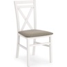 Klasyczne Krzesło drewniane tapicerowane DARIUSZ białe/Inari 23 Halmar do kuchni, salonu i jadalni.