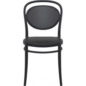 Krzesło ażurowe z tworzywa Marcel czarne Siesta 2