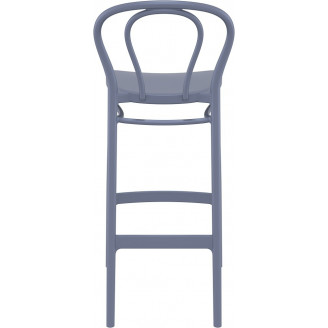 Krzesło barowe plastikowe Victor 75 szare Siesta - Komfort i styl!