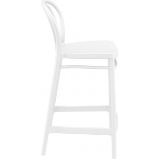 Krzesło barowe Victor 65 białe Siesta | Elegancki design
