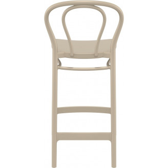 Krzesło barowe plastikowe Siesta Victor 65 beżowe - Komfort i styl!