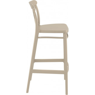 Krzesło barowe Cross 75 beżowe Siesta - Stylowy design i trwałość