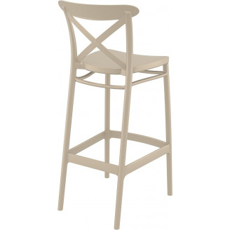 Krzesło barowe Cross 75 beżowe Siesta - Stylowy design i trwałość