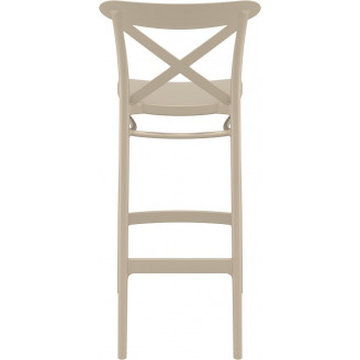 Krzesło barowe Cross 75 beżowe Siesta - Stylowy design i trwałość