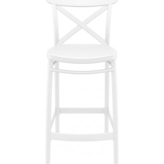 Krzesło barowe Cross 65 białe Siesta | Nowoczesny design