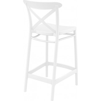 Krzesło barowe Cross 65 białe Siesta | Nowoczesny design