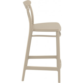 Krzesło barowe Cross 65 beżowe Siesta - Stylowy design i trwałość
