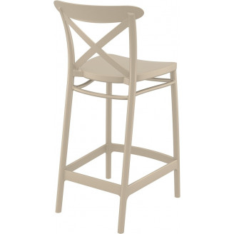 Krzesło barowe Cross 65 beżowe Siesta - Stylowy design i trwałość