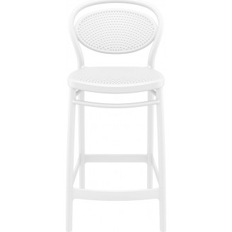 Krzesło barowe Marcel białe Siesta | Nowoczesny design