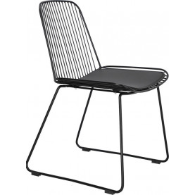 Krzesło druciane designerskie Dill czarne Intesi 2