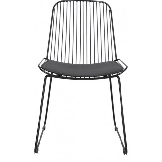 Krzesło Dill czarne Intesi - Designerskie, metalowe, loft