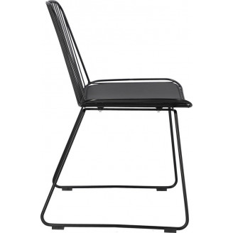 Krzesło Dill czarne Intesi - Designerskie, metalowe, loft