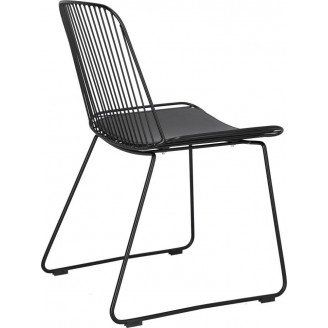 Krzesło Dill czarne Intesi - Designerskie, metalowe, loft