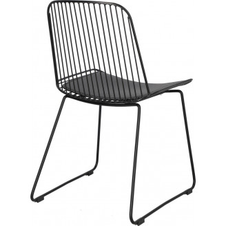 Krzesło Dill czarne Intesi - Designerskie, metalowe, loft