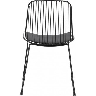 Krzesło Dill czarne Intesi - Designerskie, metalowe, loft