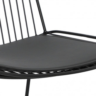 Krzesło Dill czarne Intesi - Designerskie, metalowe, loft