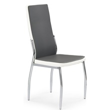 Krzesło nowoczesne z ekoskóry K210 popiel/biały Halmar do jadalni, kuchni i salonu.