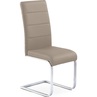 Krzesło nowoczesne z ekoskóry na płozie K85 cappucino Halmar do jadalni, kuchni i salonu.
