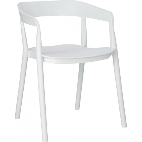 Krzesło z tworzywa Bow białe Intesi