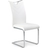 Krzesło nowoczesne z ekoskóry na płozie K224 białe Halmar do jadalni, kuchni i salonu.