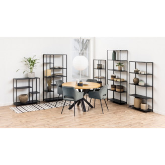 Regał Actona Newcastle Low Czarny - Industrialny Design