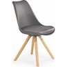 Stylowe Krzesło skandynawskie z poduszką K201 popiel/buk Halmar do kuchni, salonu i restauracji.