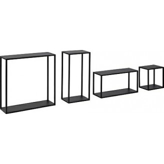 Regał ścienny Geelong Actona | Loftowy design, czarny metal