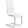 Krzesło nowoczesne z ekoskóry na płozie K104 białe Halmar do jadalni, kuchni i salonu.