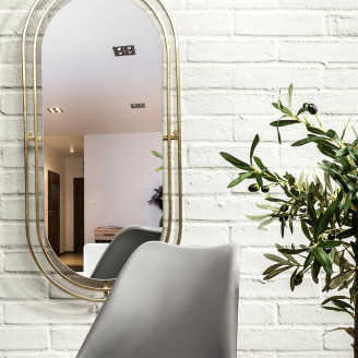 Lustro owalne glamour Intesi | Złota rama | Kup online