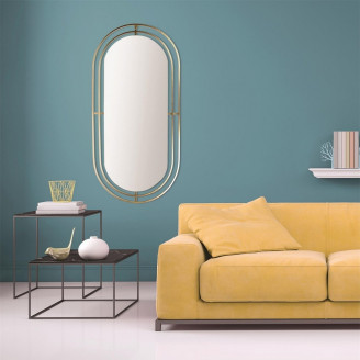Lustro owalne glamour Intesi | Złota rama | Kup online