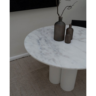 Stół okrągły marmurowy 120cm biały NG Design | NGDesign