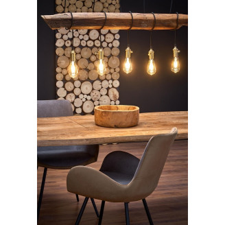 Stół rozkładany loft Dickson Halmar | Dąb naturalny/czarny