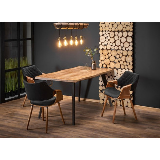 Stół rozkładany loft Dickson Halmar | Dąb naturalny/czarny