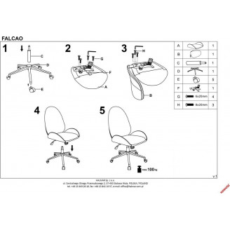 Fotel biurowy Falcao Halmar - Komfort i ergonomia