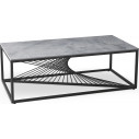 Stolik prostokątny nowoczesny Infinity 120x60cm popielaty marmur/czarny Halmar